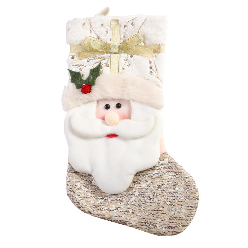 Nordic style white Christmas socks